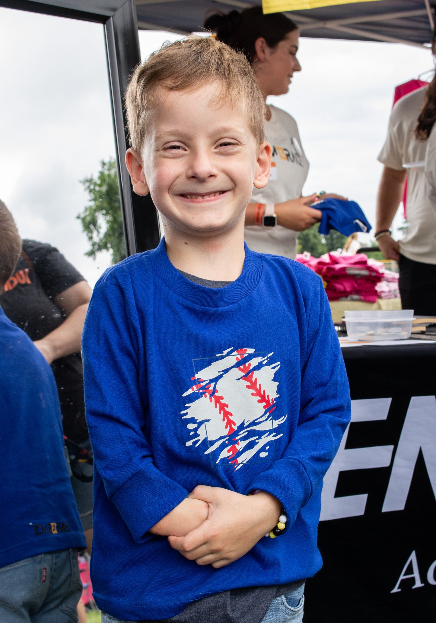 Adaptive Clothing Top Long-sleeve Baseball Print