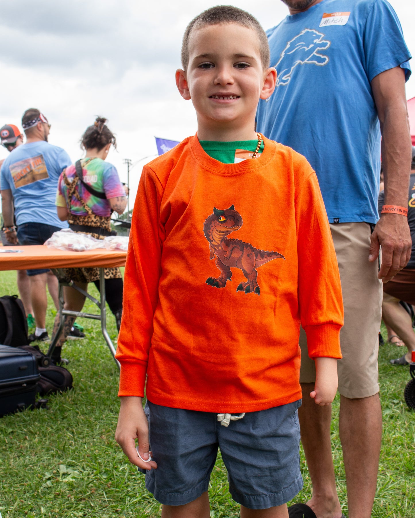 Adaptive Clothing Top Long-sleeve Dinosaur Print